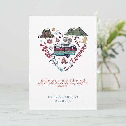 Weihnachten RV Anhänger Berg Outdoor Adventure (Stehend Vorderseite)