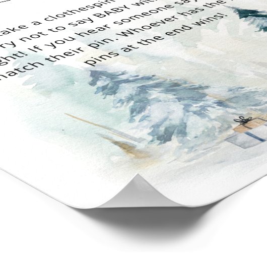 Weihnachten Sag kein Baby. Der Winter sagt kein Ba Poster (Ecke)