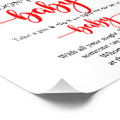 Weihnachten Sage kein Baby Shower Game Sign Fotodruck (Ecke)