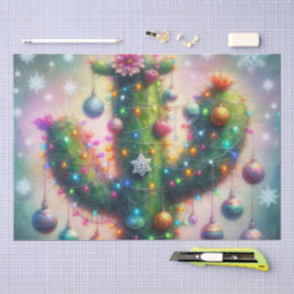 Weihnachten Saguaro Cactus Whimsical Decoupage Seidenpapier