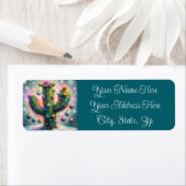 Weihnachten Saguaro Cactus Whimsical Rücksendeadre (Insitu)