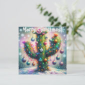 Weihnachten Saguaro Cactus Whimsical Snowflakes Ca (Stehend Vorderseite)