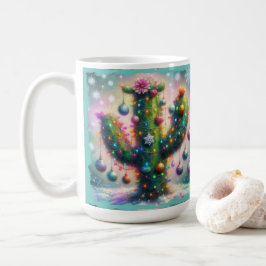 Weihnachten Saguaro Cactus Whimsical Snowflakes Kaffeetasse