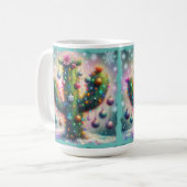 Weihnachten Saguaro Cactus Whimsical Snowflakes Kaffeetasse (Vorderseite Links)