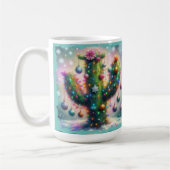 Weihnachten Saguaro Cactus Whimsical Snowflakes Kaffeetasse (Links)