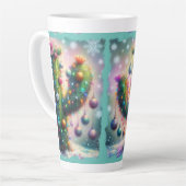 Weihnachten Saguaro Cactus Whimsical Snowflakes Milchtasse (Linke Ecke)