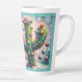 Weihnachten Saguaro Cactus Whimsical Snowflakes Milchtasse (Rechts)
