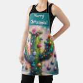 Weihnachten Saguaro Cactus Whimsical Snowflakes Schürze (InSitu)