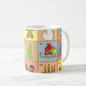 Weihnachten: Sammlung von Doodle-Elementen Kaffeetasse (VorderseiteRechts)