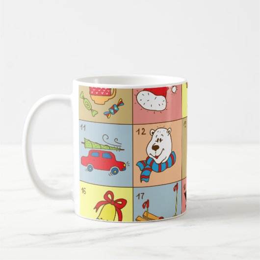 Weihnachten: Sammlung von Doodle-Elementen Kaffeetasse (Links)