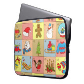 Weihnachten: Sammlung von Doodle-Elementen Laptopschutzhülle (Vorderseite Links)
