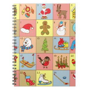 Weihnachten: Sammlung von Doodle-Elementen Notizblock