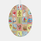 Weihnachten: Sammlung von Doodle-Elementen Ornament Aus Glas (Vorderseite links)
