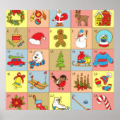 Weihnachten: Sammlung von Doodle-Elementen Poster (Vorne)