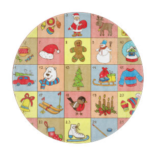 Weihnachten: Sammlung von Doodle-Elementen Schneidebrett