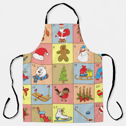 Weihnachten: Sammlung von Doodle-Elementen Schürze (Vorderseite)
