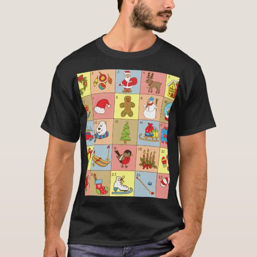 Weihnachten: Sammlung von Doodle-Elementen T-Shirt (Vorderseite)