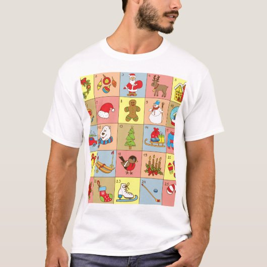 Weihnachten: Sammlung von Doodle-Elementen T-Shirt (Vorderseite)