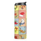 Weihnachten: Sammlung von Doodle-Elementen Thermosbecher (Nach links gedreht)