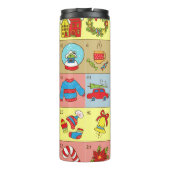 Weihnachten: Sammlung von Doodle-Elementen Thermosbecher (Rückseite)
