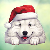 Weihnachten Samoyed Window Cloning Fensteraufkleber (Blatt 3)