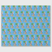 Weihnachten Sandman und Palm Tree Geschenkpapier (Flach)