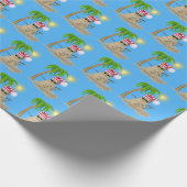 Weihnachten Sandman und Palm Tree Geschenkpapier (Ecke)