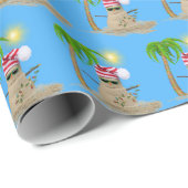 Weihnachten Sandman und Palm Tree Geschenkpapier (Rolleneckpunkt)