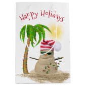Weihnachten Sandman und Palm Tree Mittlere Geschenktüte (Vorderseite)