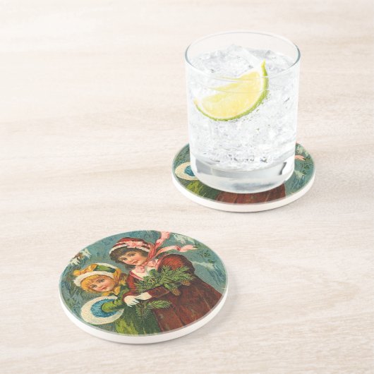 Weihnachten Sandstein Untersetzer (Seite)