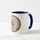 Weihnachten Sankt, die ein altes Flugzeug fliegt Tasse (VorderseiteRechts)