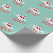 Weihnachten Sankt in der Vintagen Art Geschenkpapier (Ecke)