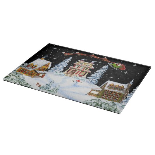 Weihnachten, Sankt, Klaus, Ausschnitt, Brett, Ren Schneidebrett (Ecke)