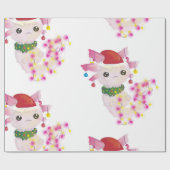 Weihnachten santa axolotl geschenkpapier (Flach)