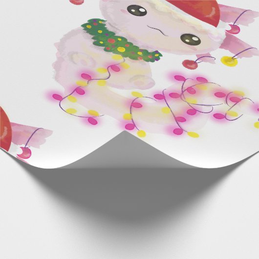 Weihnachten santa axolotl geschenkpapier (Ecke)