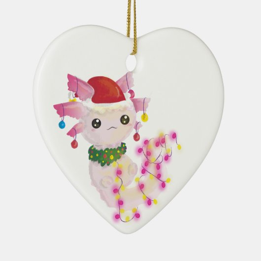 Weihnachten santa axolotl keramik ornament (Rechts)