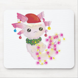 Weihnachten santa axolotl mousepad