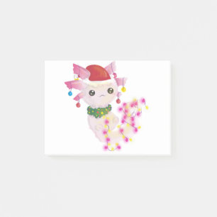 Weihnachten santa axolotl post-it klebezettel