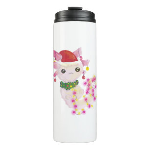 Weihnachten santa axolotl thermosbecher