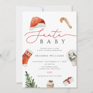 Weihnachten Santa Baby Shower xmas Einladung