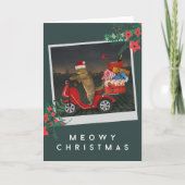 Weihnachten - Santa Cat auf Scooter mit Geschenken (Vorderseite)