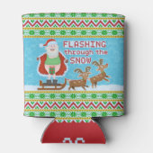 Weihnachten | Santa Claus blinkt Thru Snow Dosenkühler (Rückseite)