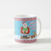 Weihnachten | Santa Claus blinkt Thru Snow Kaffeetasse (VorderseiteRechts)