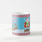 Weihnachten | Santa Claus blinkt Thru Snow Kaffeetasse (Mittel)