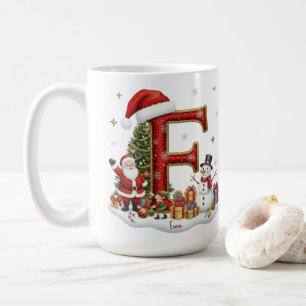 Weihnachten Santa Claus Elf Pinguin Alphabet E Kaffeetasse