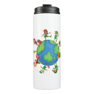 weihnachten santa claus elfen thermosbecher