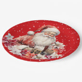 Weihnachten Santa Claus Feiertag Pappteller (Schrägansicht)