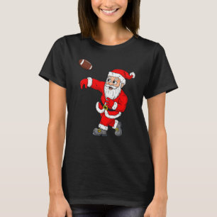 Weihnachten Santa Claus Fußball Quarterback Jungen T-Shirt