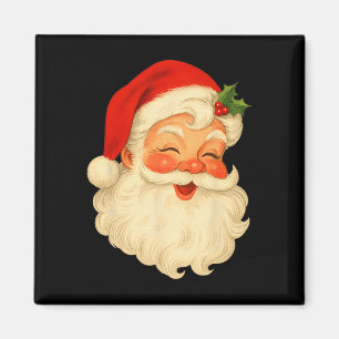 Weihnachten Santa Claus Gesicht Altmodisch X Magnet