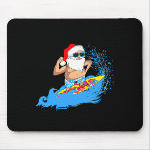 Weihnachten Santa Claus Hawaiian Surfen Sommer Sur Mousepad
